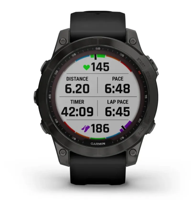 Garmin Fenix 7 Sapphire Solar Carbon Grey DLC Titanium with Black Band-5